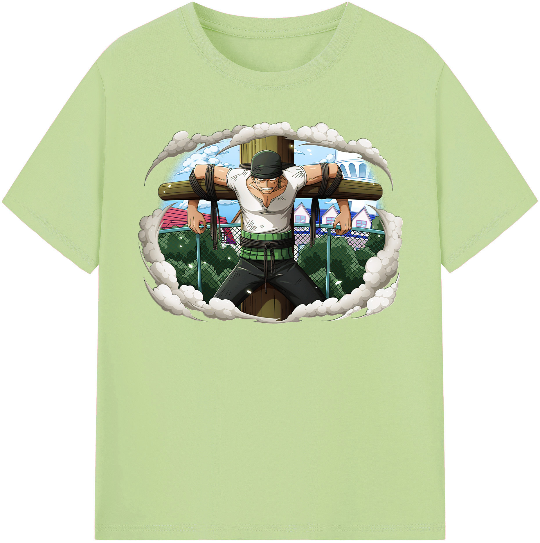 ワンピース ロロノア・ゾロ ONE PIECE Roronoa Zoro 綿100％半袖Tシャツ（フロントプリント）